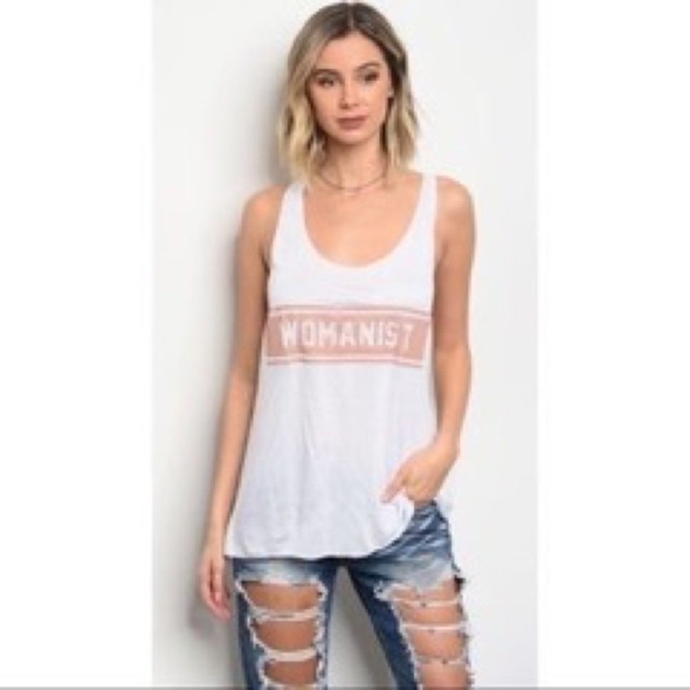 WOMANIST Racerback Graphic Tee - S -M-L